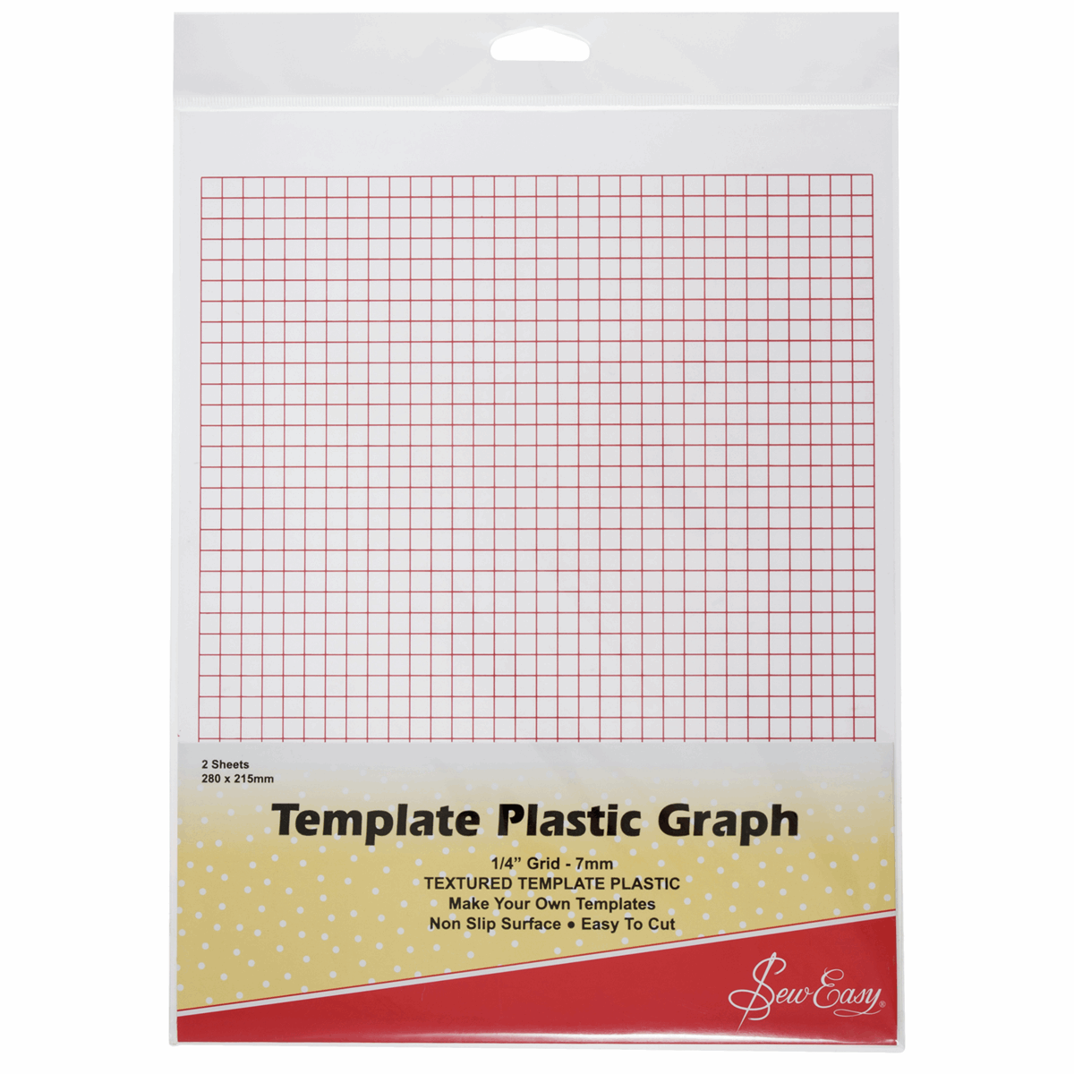 Sew Easy Plastic Template - Graph Printed