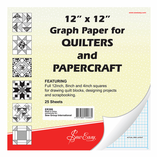 Sew Easy Quilters Graph Paper - 12 x 12in