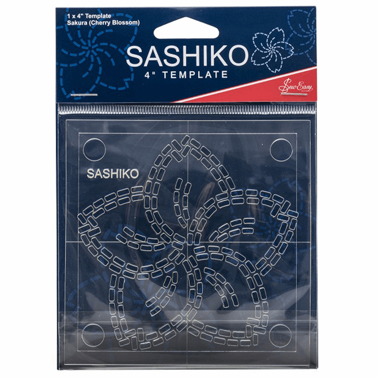 Sew Easy Sashiko Template - Sakura (Cherry Blossom)
