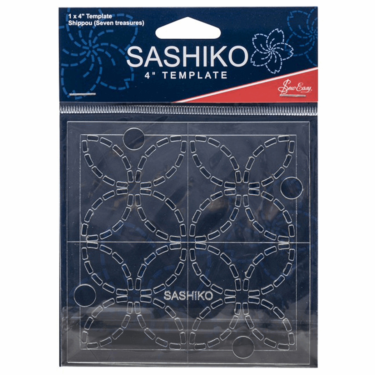 Sew Easy Sashiko Template - Shippou (Seven Treasures)