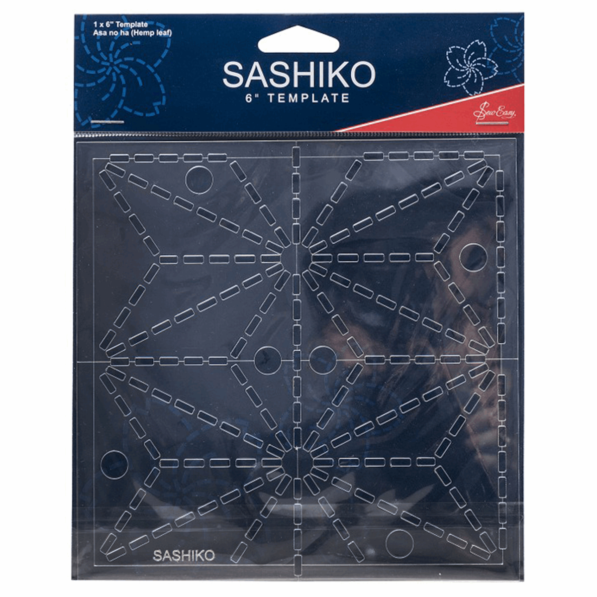 Sew Easy Sashiko Template - Asa No Ha (Hemp Leaf)