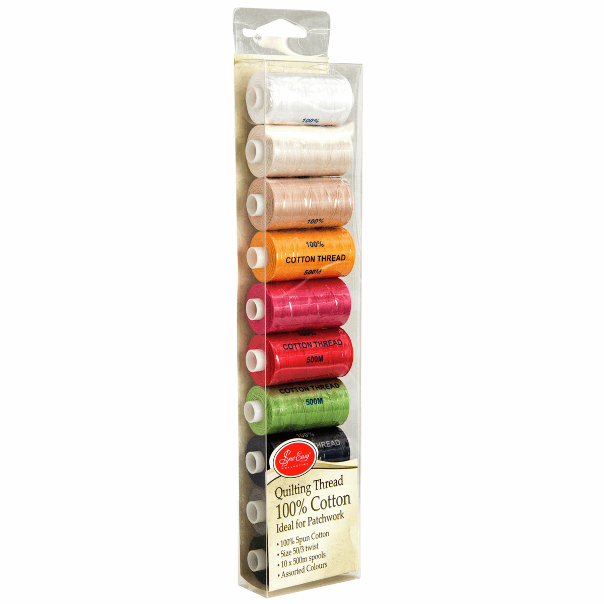 Sew Easy 100% Cotton Thread - Pack of 10