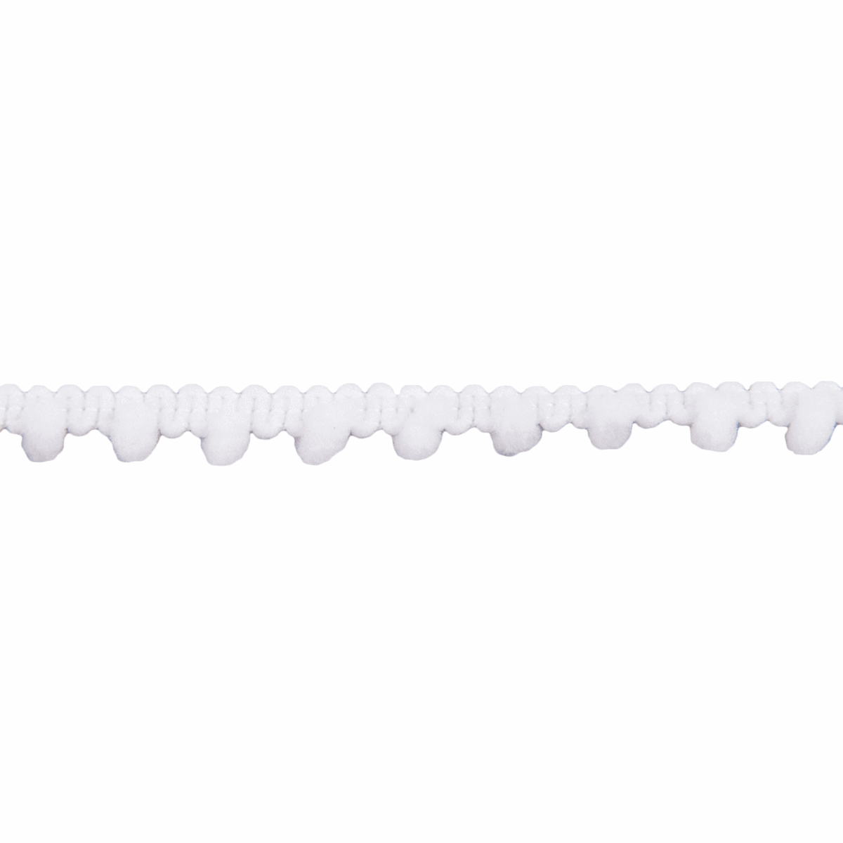 Trimits Small White Pom Pom Trim Edging - 27.4m x 7mm (Full roll)