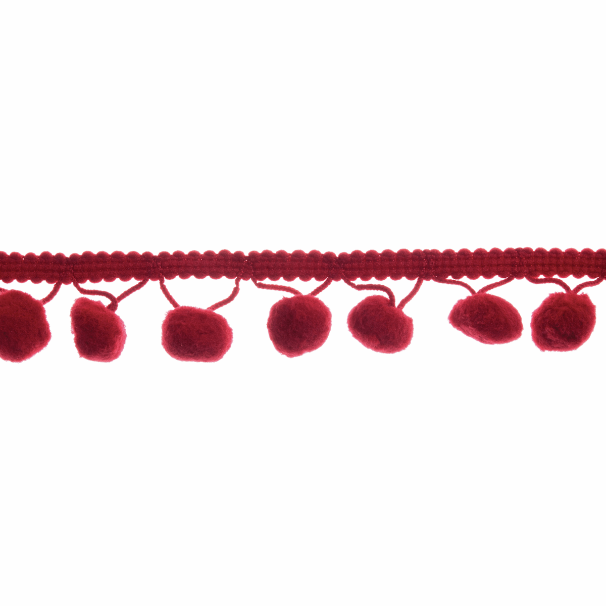 Trimits Large Wine Pom Pom Trim Edging - 18m x 20mm (Full roll)