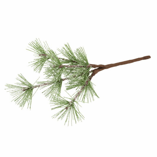 Artificial Frosted Spruce Leaves - 15cm (Single Stem)