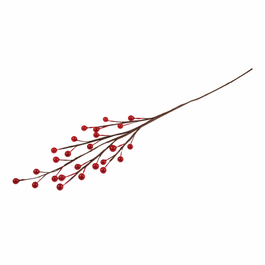 Artificial Red Berry Branch (Single Stem)