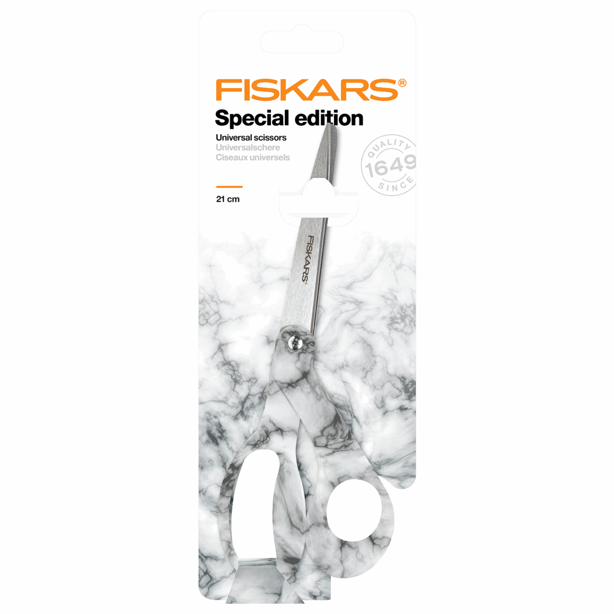 Fiskars Universal Limited Edition Black Marble Scissors - 21cm