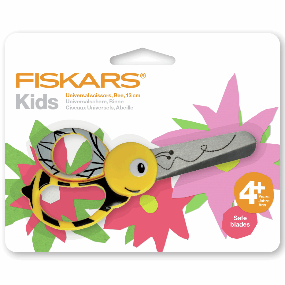 Fiskars Children's Bee Scissors - 13cm