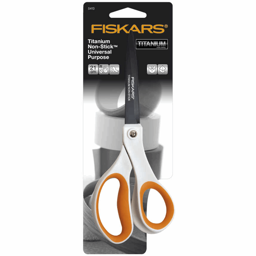 Fiskars Scissors: Multi-Purpose: Titanium Non-Stick 21cm