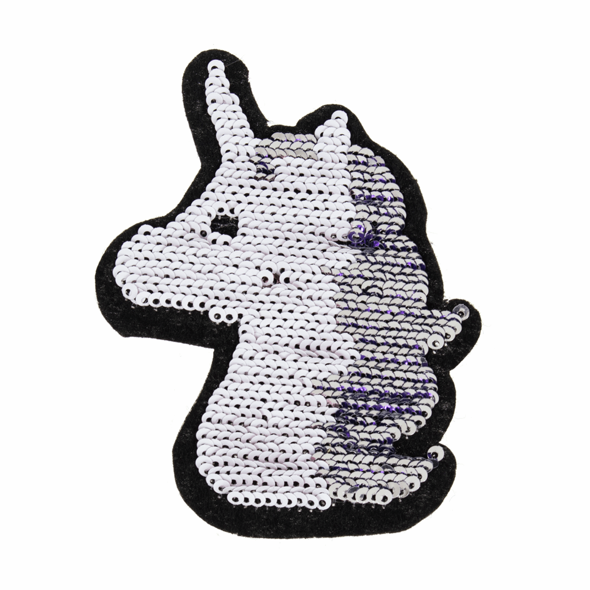 Iron-On/Sew On Motif Patch - Flip Sequin Unicorn