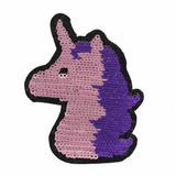 Iron-On/Sew On Motif Patch - Flip Sequin Unicorn