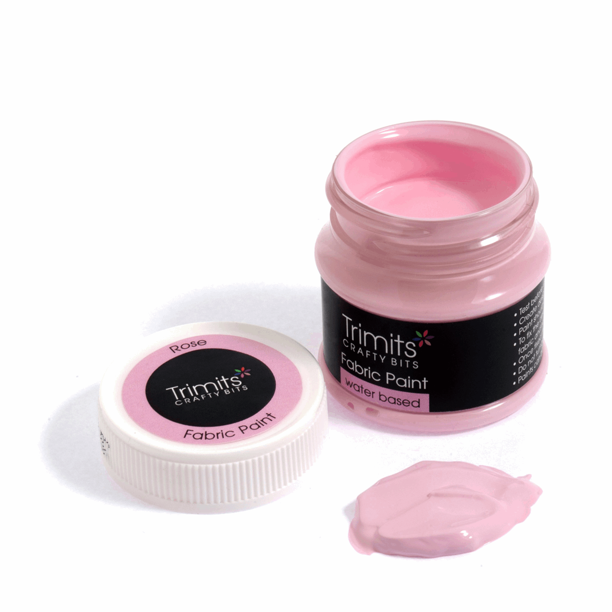 Trimits Fabric Paint Pot 50ml - Rose