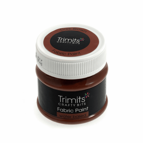 Trimits Fabric Paint Pot 50ml - Dark Brown