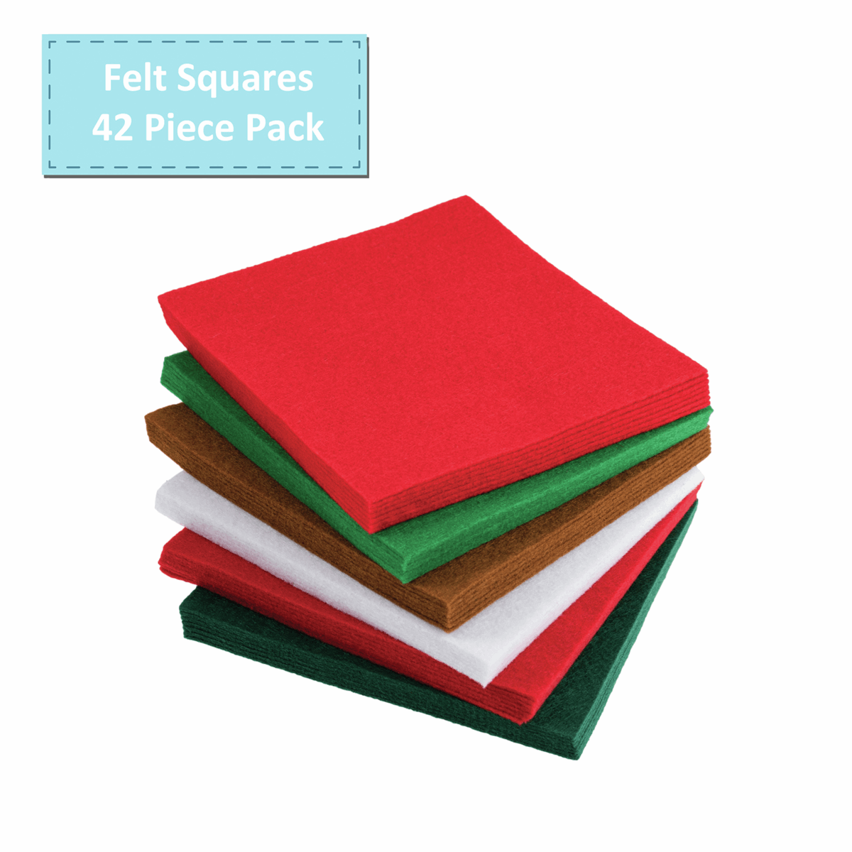 Trimits Assorted Felt Squares 15cm x 15cm (Pack of 42)