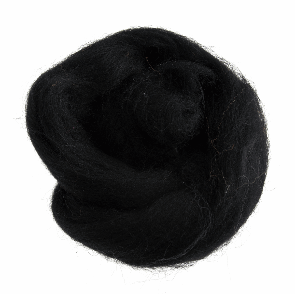 Trimits Black Natural Wool Roving - 50g