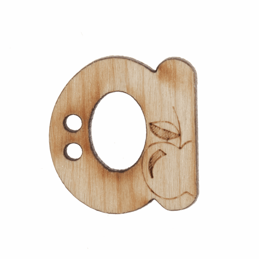 Trimits Wooden Alphabet Button (A) - 22mm/35 lignes