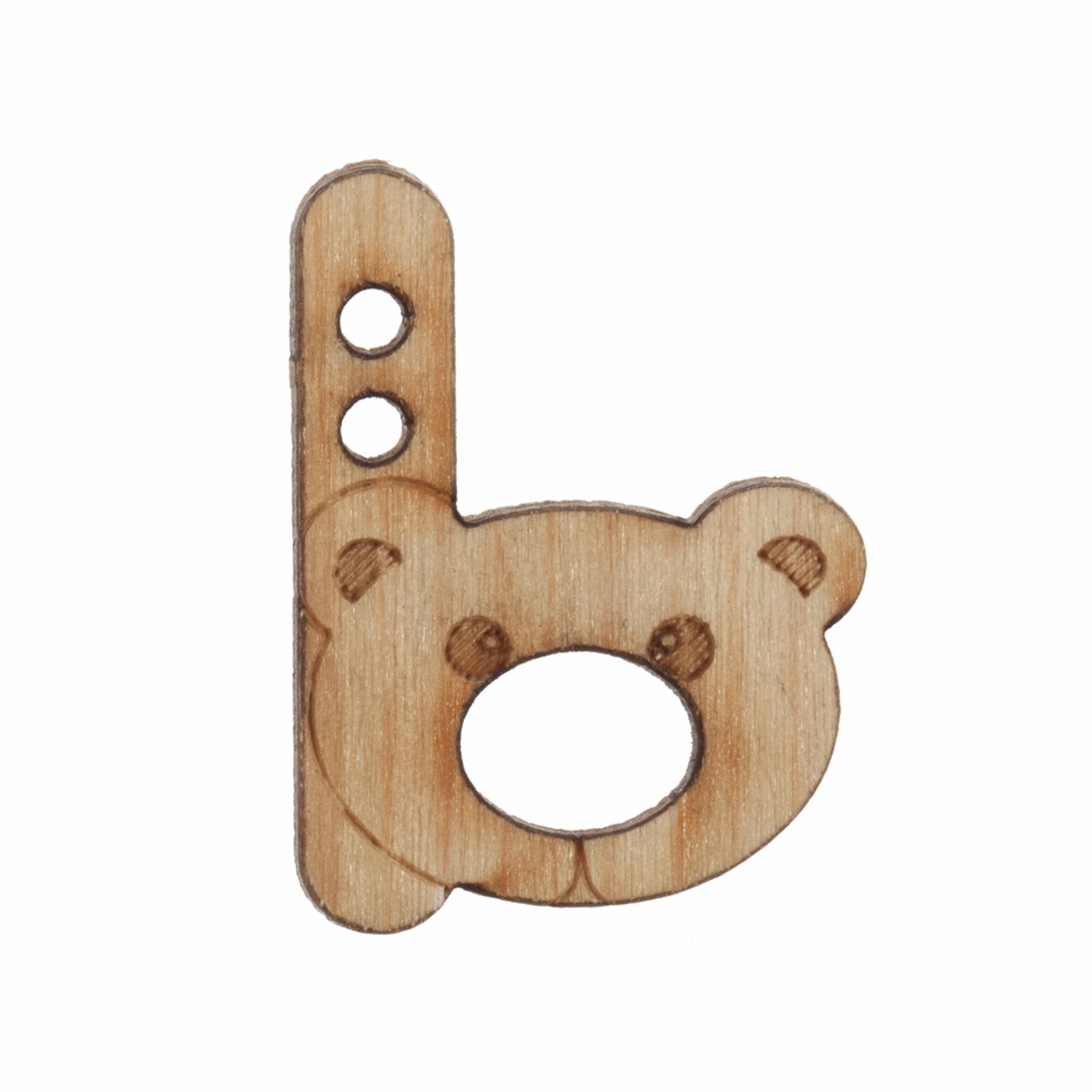 Trimits Wooden Alphabet Button (B) - 22mm/35 lignes