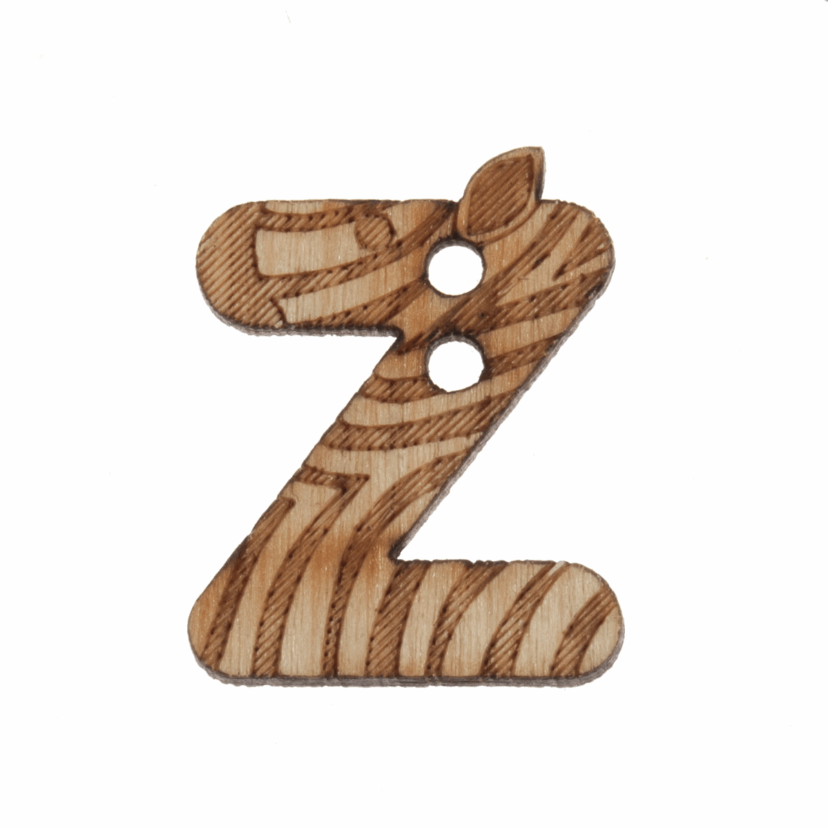 Trimits Wooden Alphabet Button (Z) - 18mm/30 lignes