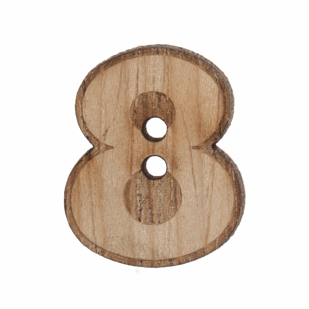 Trimits Wooden Number Button (8) - 22mm/35 lignes