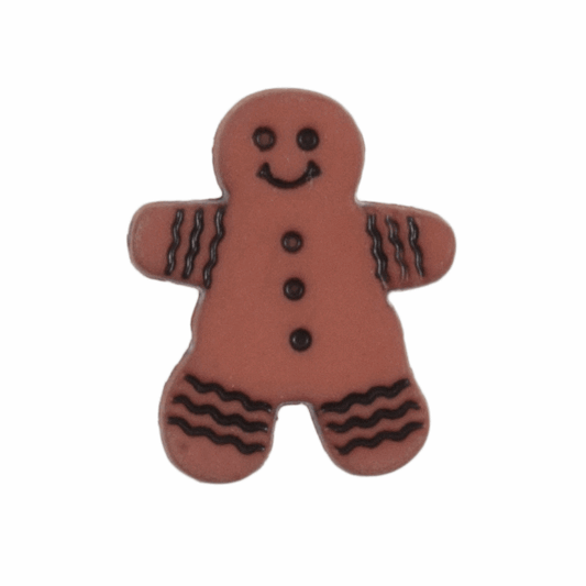 Trimits Gingerbread Man Christmas Shank Buttons - 18mm (Pack of 25)