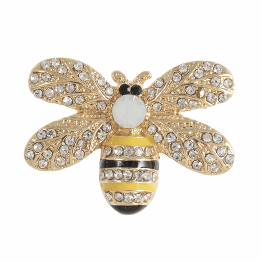 Trimits Gold Diamante Bee Shank Button - 30mm (1 Piece)