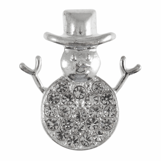 Trimits Diamante Silver Snowman Shank Button - 25mm (1 Piece)
