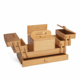 Sewing Box - Cantilever Pine Wood 4 Tier