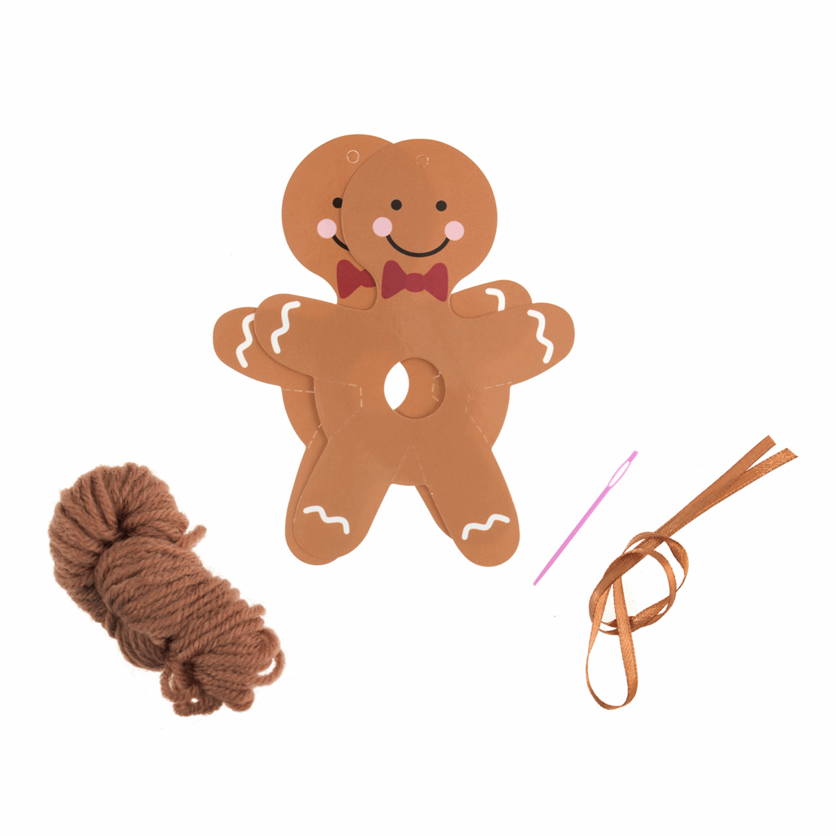 Trimits Pom Pom Decoration Kit - Christmas Gingerbread Man