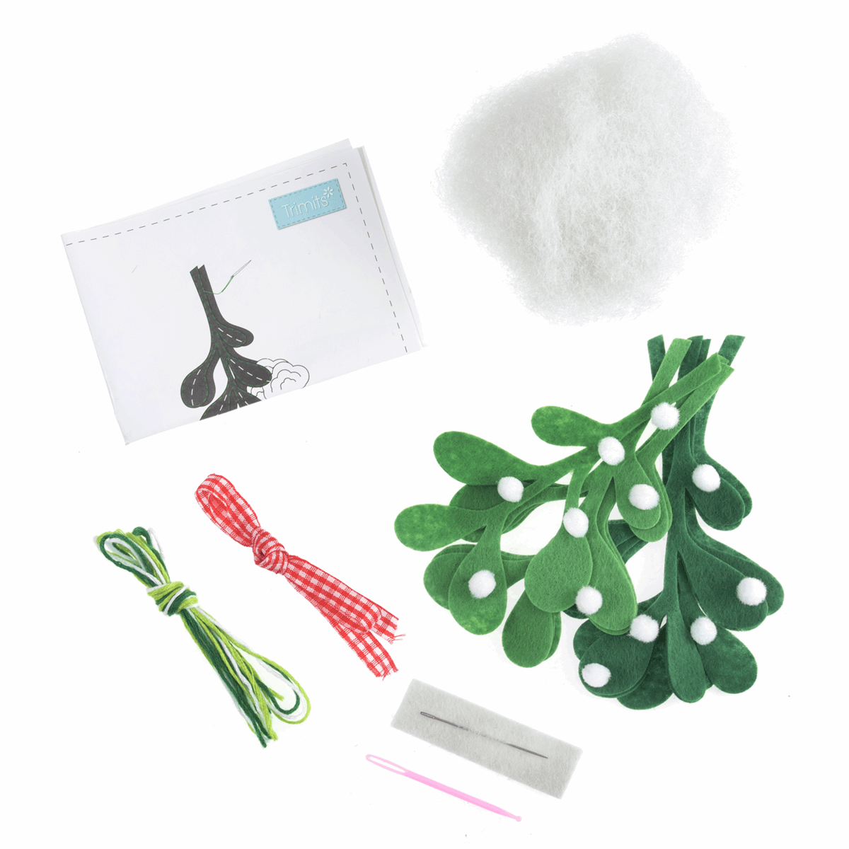 Trimits Felt Decoration Kit - Christmas Mistletoe