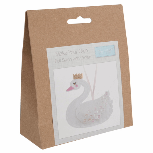 Felt Decoration Kit: Christmas: Swan with Crown