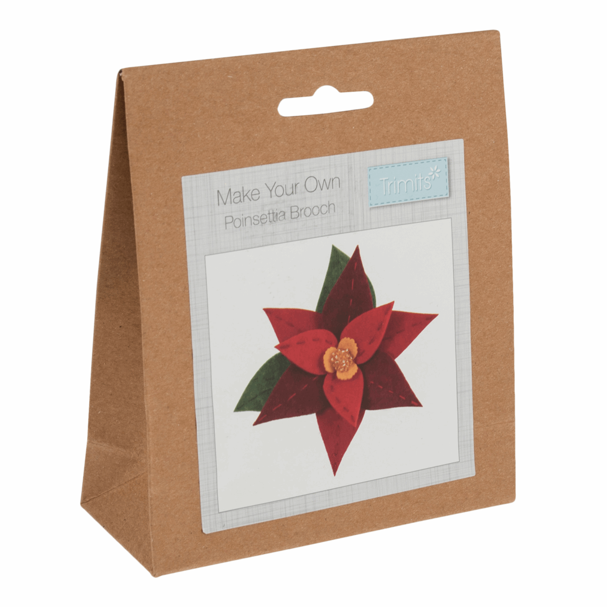 Trimits Felt Decoration Kit - Christmas Poinsettia Brooch