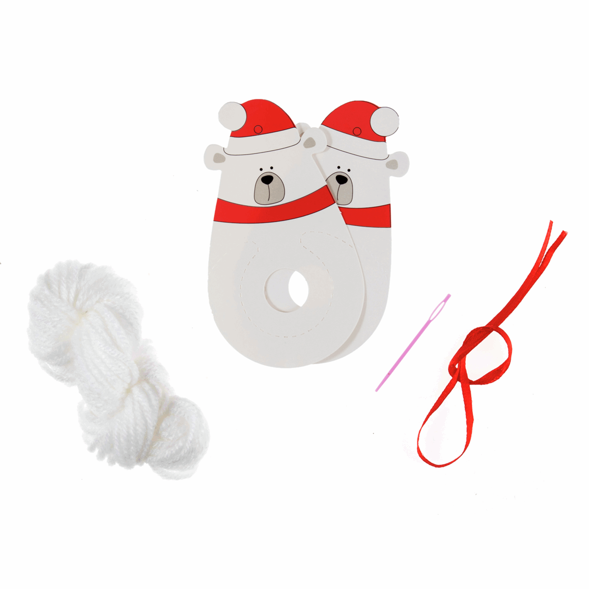 Trimits Christmas Polar Bear Pom Pom Decoration Kit