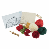 Trimits Yarn Punch Needle Kit with Hoop - Poinsettia