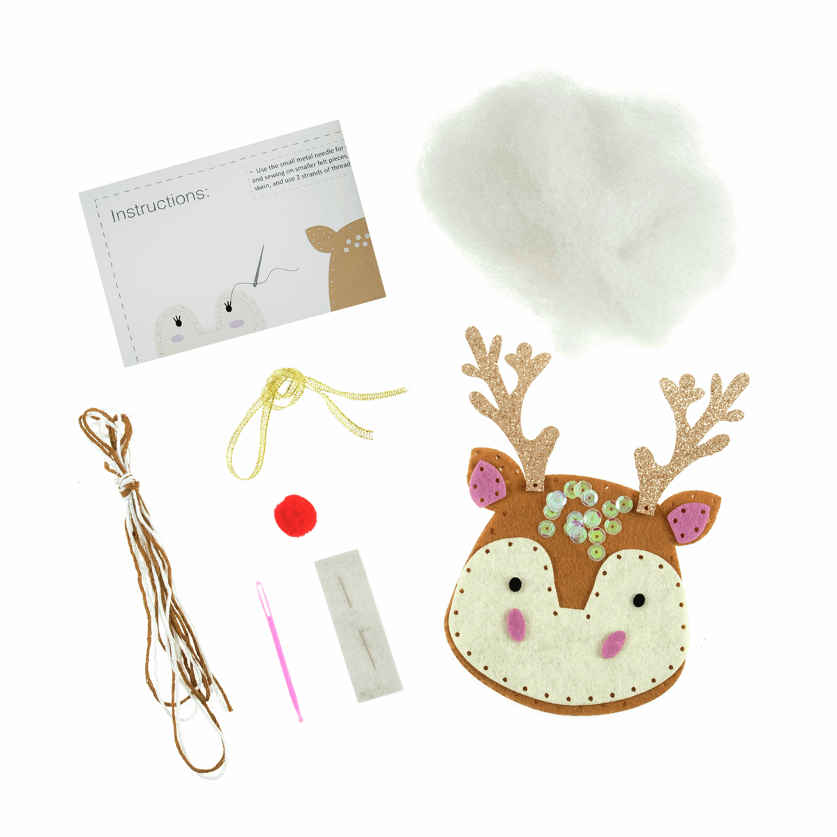 Trimits Felt Decoration Kit - Christmas Reindeer