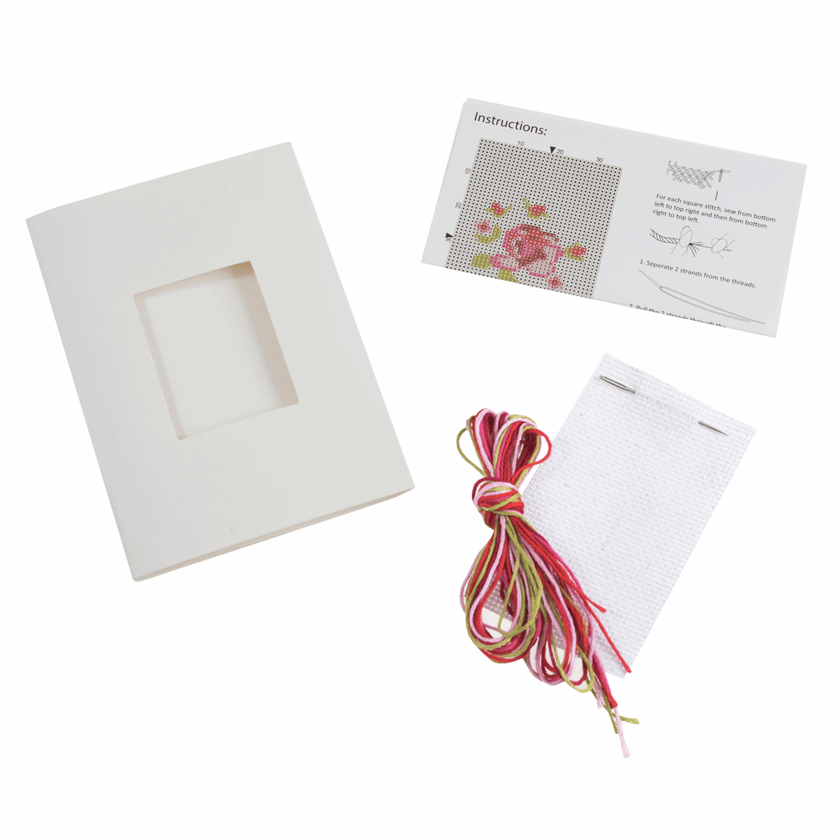 Counted Cross Stitch Card Kit - Floral