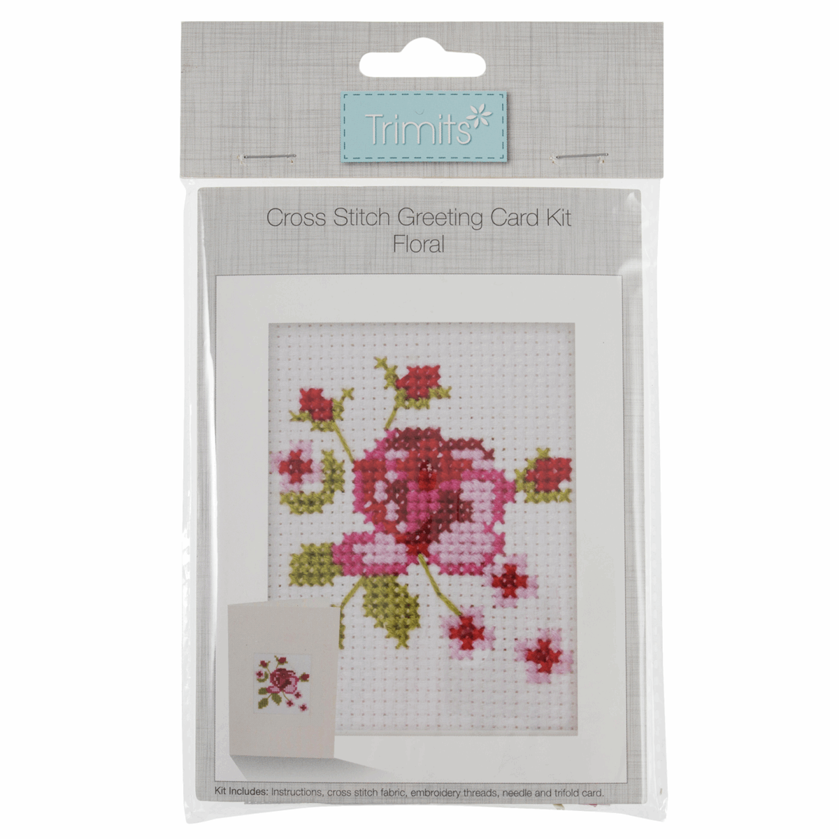 Counted Cross Stitch Card Kit - Floral