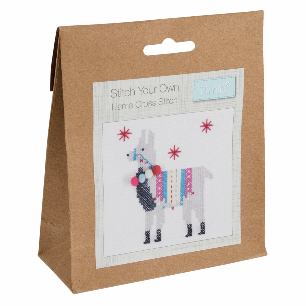 Trimits Mini Counted Cross Stitch Kit - Fleece Navidad Llama