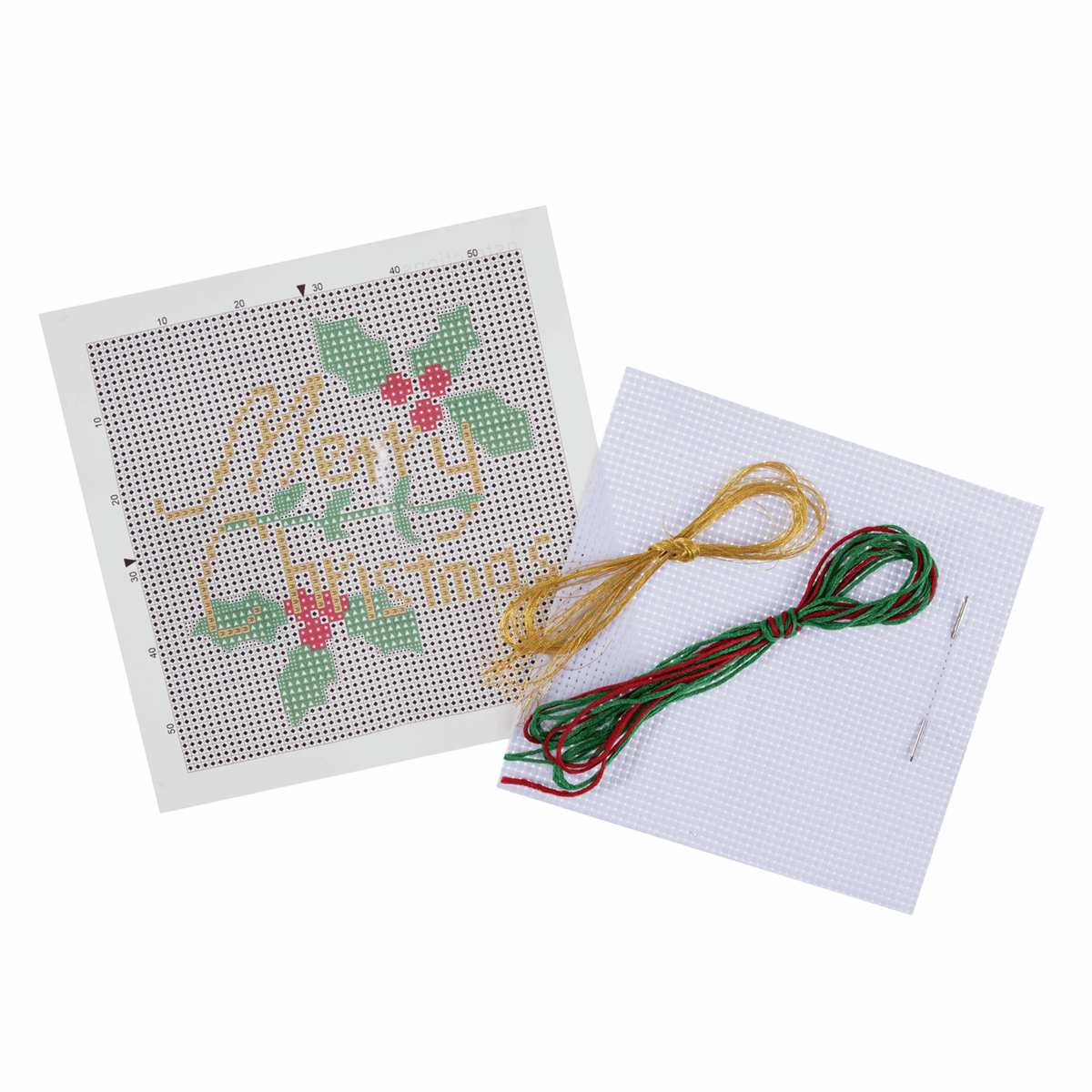 Trimits Mini Counted Cross Stitch Kit - Merry Christmas