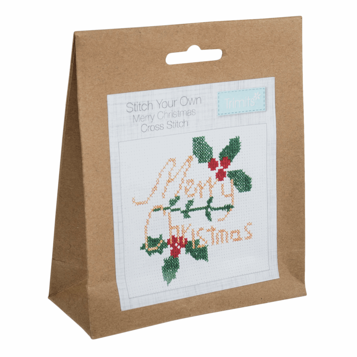 Trimits Mini Counted Cross Stitch Kit - Merry Christmas