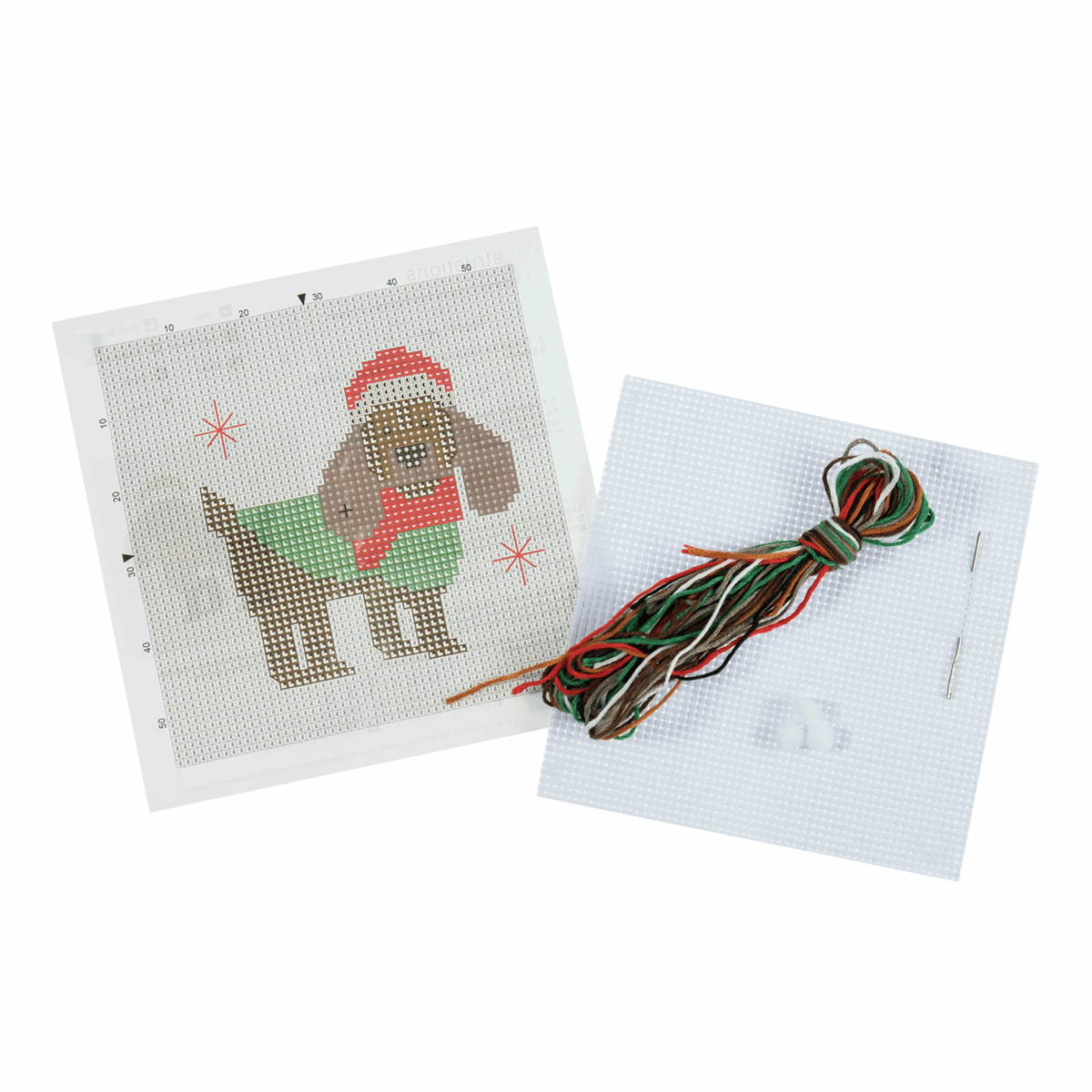 Trimits Counted Cross Stitch Kit - Festive Beagle