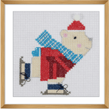 Trimits Counted Cross Stitch Kit - Skating Polar Bear