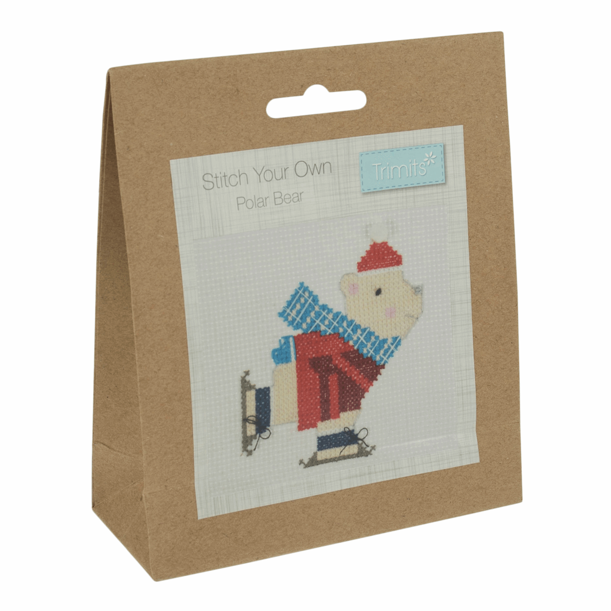 Trimits Counted Cross Stitch Kit - Skating Polar Bear