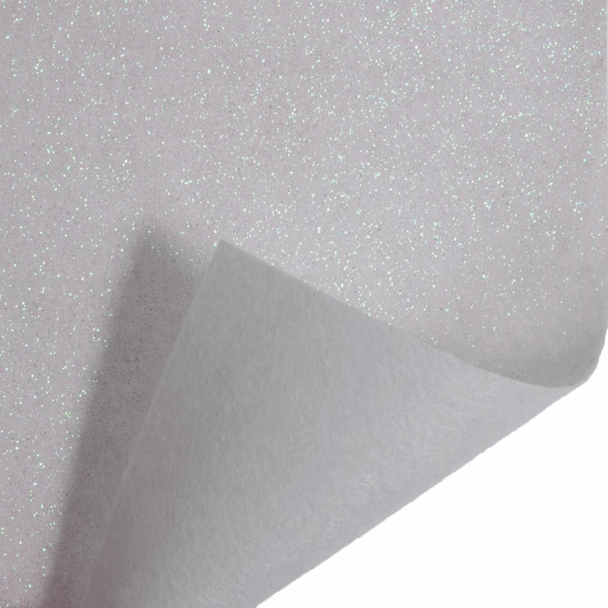 Trimits Glitter Felt Sheets - White 30 x 23cm (Pack of 10)