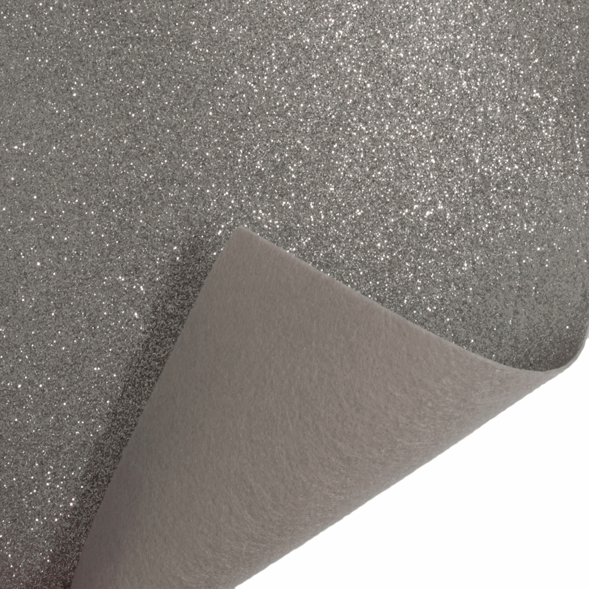 Trimits Glitter Felt Sheets - Silver 30 x 23cm (Pack of 10)