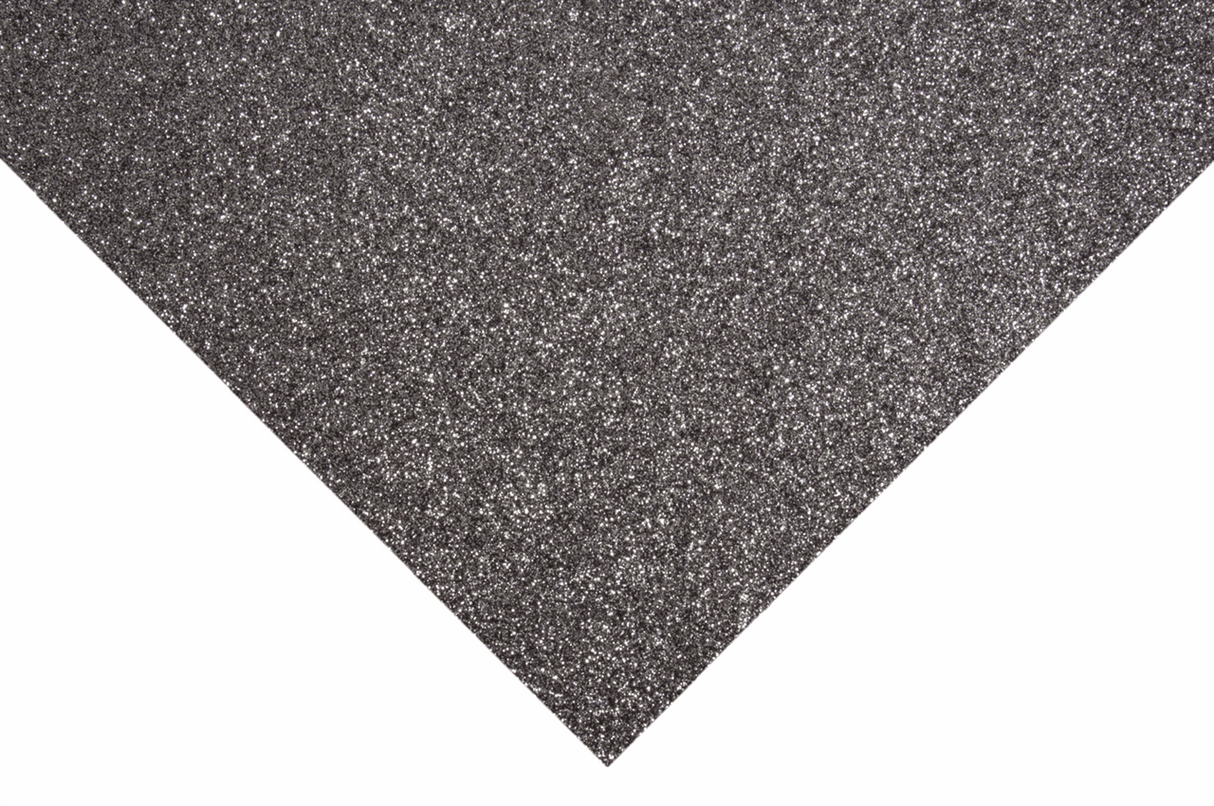 Trimits Glitter Felt Sheets - Pewter 30 x 23cm (Pack of 10)