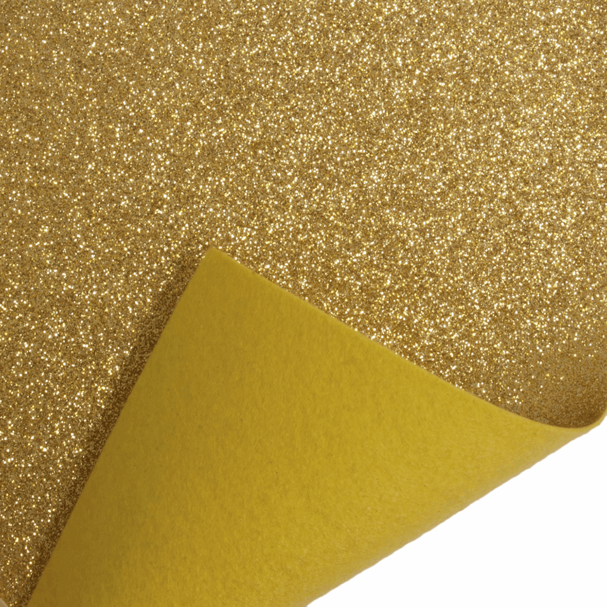Trimits Glitter Felt Sheets - Gold 30 x 23cm (Pack of 10)