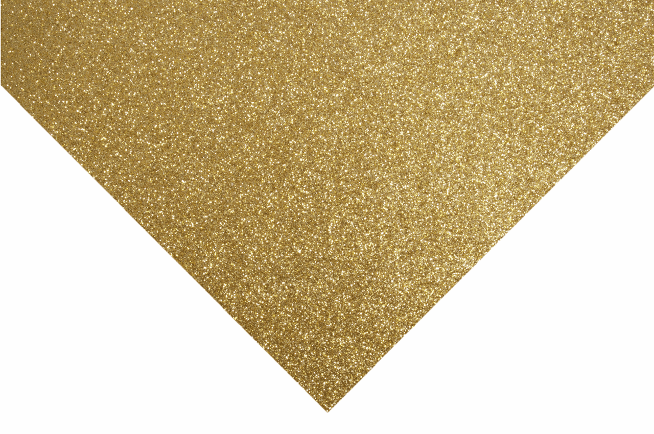 Trimits Glitter Felt Sheets - Gold 30 x 23cm (Pack of 10)