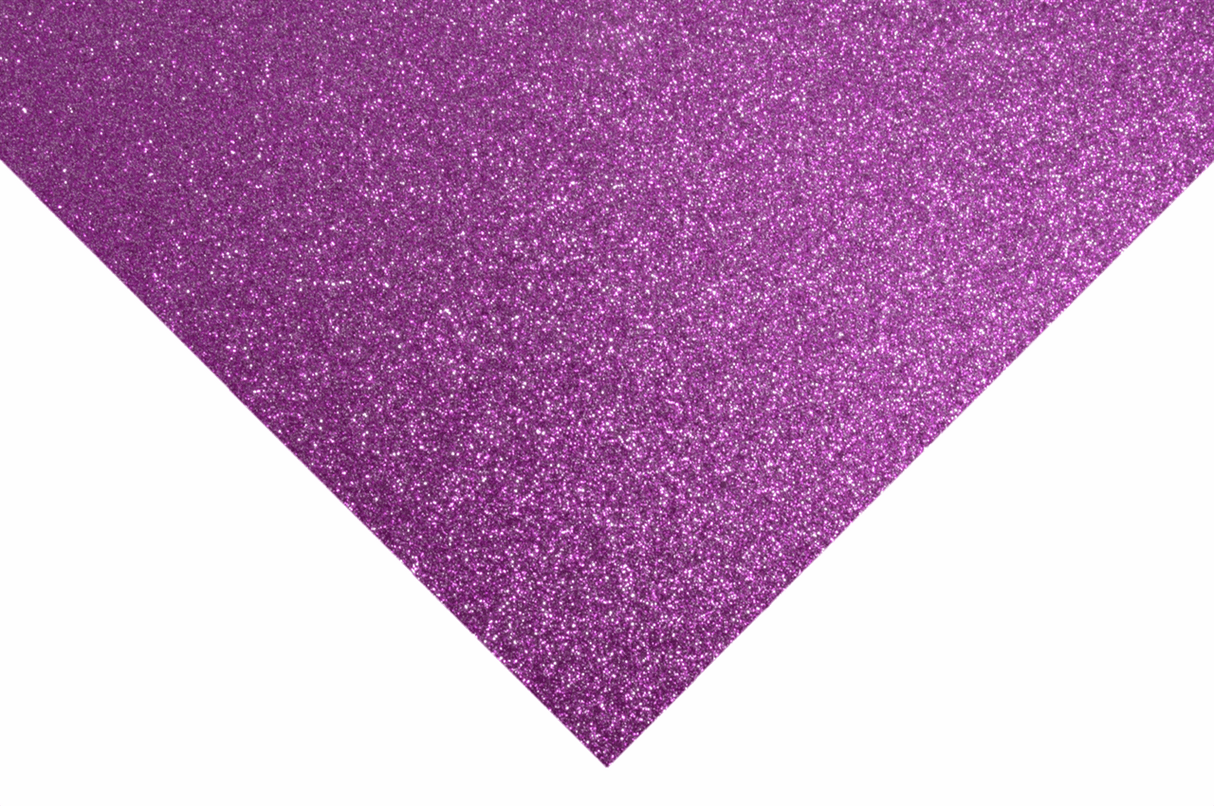 Trimits Glitter Felt Sheets - Magenta 30 x 23cm (Pack of 10)