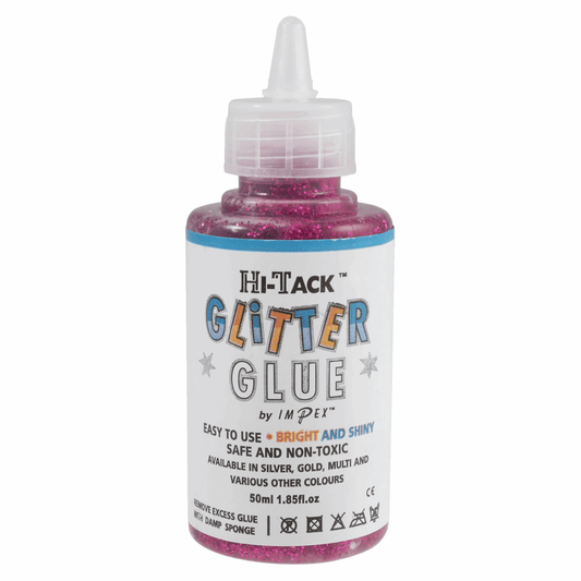 Trimits Hi-Tack Glitter Glue - Fuchsia 50ml