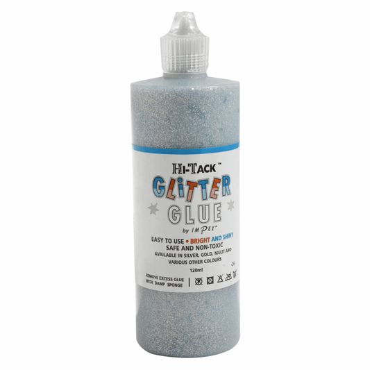 Trimits Hi-Tack Glitter Glue - Silver 120ml